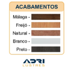 Pendente Madeira Ripado Redondo Branco 40cm