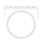 Pendente Madeira Ripado Redondo Branco 50cm