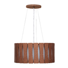 Pendente Madeira Ripado Redondo Freijó 60cm