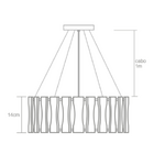Pendente Madeira Ripado Redondo Imbuia 30cm