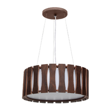 Pendente Madeira Ripado Redondo Imbuia 30cm