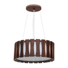 Pendente Madeira Ripado Redondo Imbuia 50cm