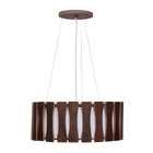 Pendente Madeira Ripado Redondo Imbuia 50cm