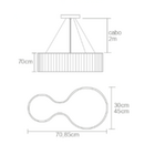 Pendente Madeira Violão 85cm Imbuia