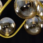 Pendente Malu Ouro Ambar Zr130 6 Globos Vidro + 6x G9 Bq Star