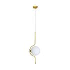 Pendente Malu Ouro Globo Vidro Branco P/ 1x G9 Zr127-wgd Star