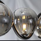 Pendente Malu Preto Fosco E Smoky 100 Cm Para 3x G9 Zr126 Sta