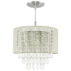 Pendente Manucrillic Clearfio Bege Com Cristal Acrílico