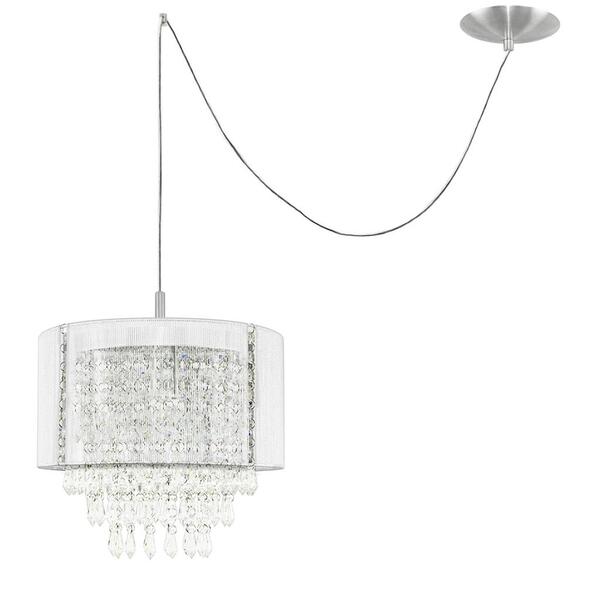 Pendente Manucrillic Clearfio Branco C/ Cristal + Deslocador