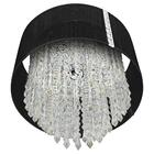 Pendente Manucrillic Clearfio Preto Com Cristal Acrílico