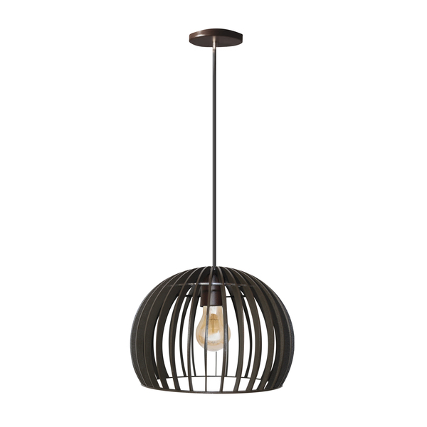 Pendente Marrom Madeira Dellon Luz Vita