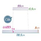 Pendente Matrix Branco Slim Clean 30w Luz Direta E Indireta S