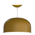 Pendente Meia Esfera De 55 Cm - Dourado / Branco