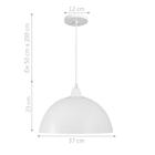 Pendente Meia Esfera Premium Branco