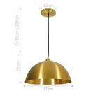 Pendente Meia Esfera Premium Dourado