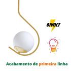 Pendente Meia Gota Moderno Dourado Polido Quarto Cabeceira