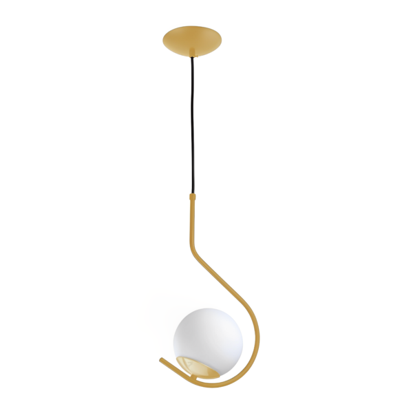 Pendente Meia Gota Moderno Dourado Polido Quarto Cabeceira