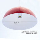 Pendente Meia Lua 30cm  luminária preto com interior cobre ST