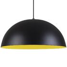 Pendente Meia Lua 34cm Luminária Alumínio Preto Textura C/ Am