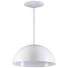Pendente Meia Lua 40cm Luminária Alumínio Branco Textura - Re