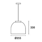 Pendente Meia Lua 813500-11 Blumenau Branco Fosco