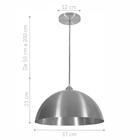 Pendente Meia Lua Deluxe Aço Escovado Kit Com 2