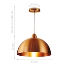 Pendente Meia Lua Deluxe Cobre