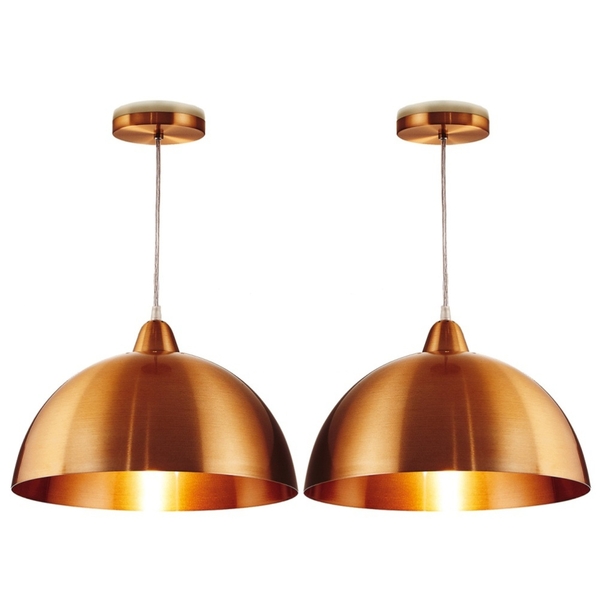 Pendente Meia Lua Deluxe Cobre Kit Com 2