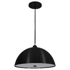 Pendente Meia Lua Difusor Preto