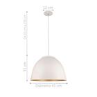 Pendente Meia Lua Magnum Branco Dourado Kit Com 3