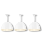 Pendente Meia Lua Magnum Branco Kit Com 3