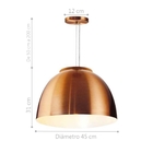 Pendente Meia Lua Magnum Cobre