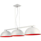 Pendente Meia Lua Triplo 112cm Branco/cobre 3 Lâmpadas