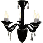 Pendente Merces Polietileno 62cm E-14 5 Lampadas Max 60w Preto