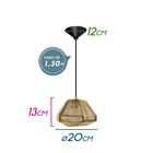 Pendente Metal Baixo Ouro + Led G9 5w Branco Quente 110v St17