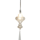 Pendente Metal Cromado E Vidro Champanhe 1g4 35cm