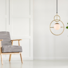 Pendente Metal Dourado 44cm Globe Ii Or1170 Orluce