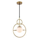 Pendente Metal Dourado 44cm Globe Ii Or1170 Orluce