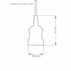 Pendente Metal Indie Decor Dot Taschibra Várias Versões De Ac