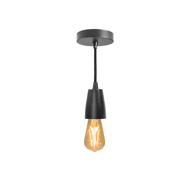 Pendente Metal Maciço Vintage Preto + Filamento de Carbono ST