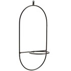 Pendente Metal Oval Arg Preto 43x21cm Cerâmica Artística