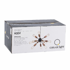 Pendente 12 Lâmpadas Preto e Laranja Metal Kiev Quality