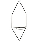 Pendente Metal Triangular Arg Preto 48x20cm Cerâmica Artística