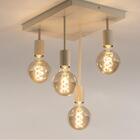 Pendente Metálico Industrial Preto Para 4 Lâmpadas E-27 Difer