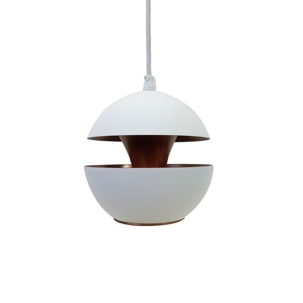 Pendente Miami P Branco/cobre 16x15cm 9807