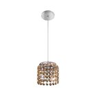 Pendente Milano Cristal Redondo 1 Lâmpada G9 Bronzearte Bronze