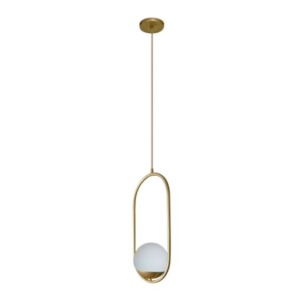 Pendente Milla Esfera P1 1xg9 46cm Dourado Champagne