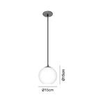 Pendente Mini New Boru Ø15cm Dourado Com Globo Branco Fosco P