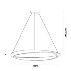 Pendente Mobius Branco 80cm Led 36w 3000k Bivolt Bella