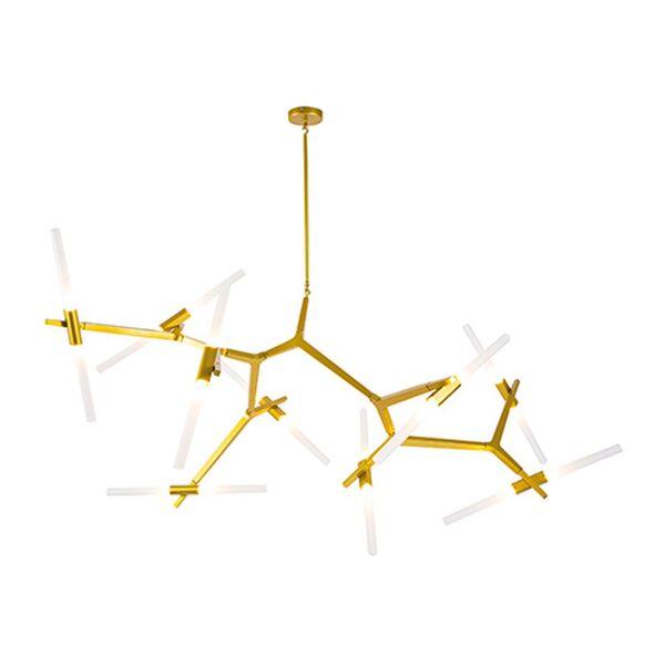 Pendente Moderno Articulável Marte Dourado 18 Lâmpadas Bl